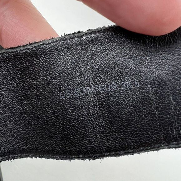 Via Spiga Wedges Womens 8.5 Black Leather Laser Cut Shoes - Picture 11 of 11